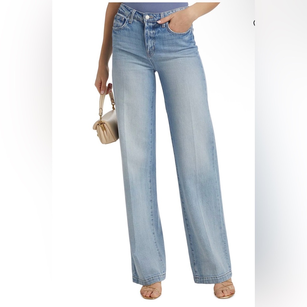 L'AGENCE Women's Light Blue Wide Leg Jeans